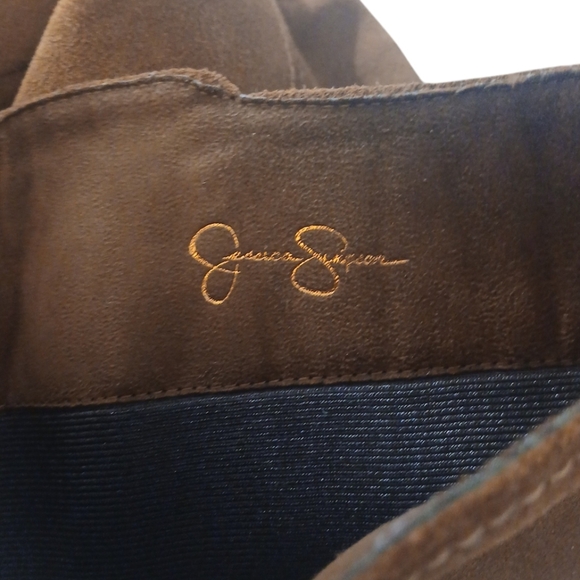 Jessica Simpson Brown Suede Knee High Boots Vernica Tall Heeled Boots sz 9 B - Picture 13 of 15